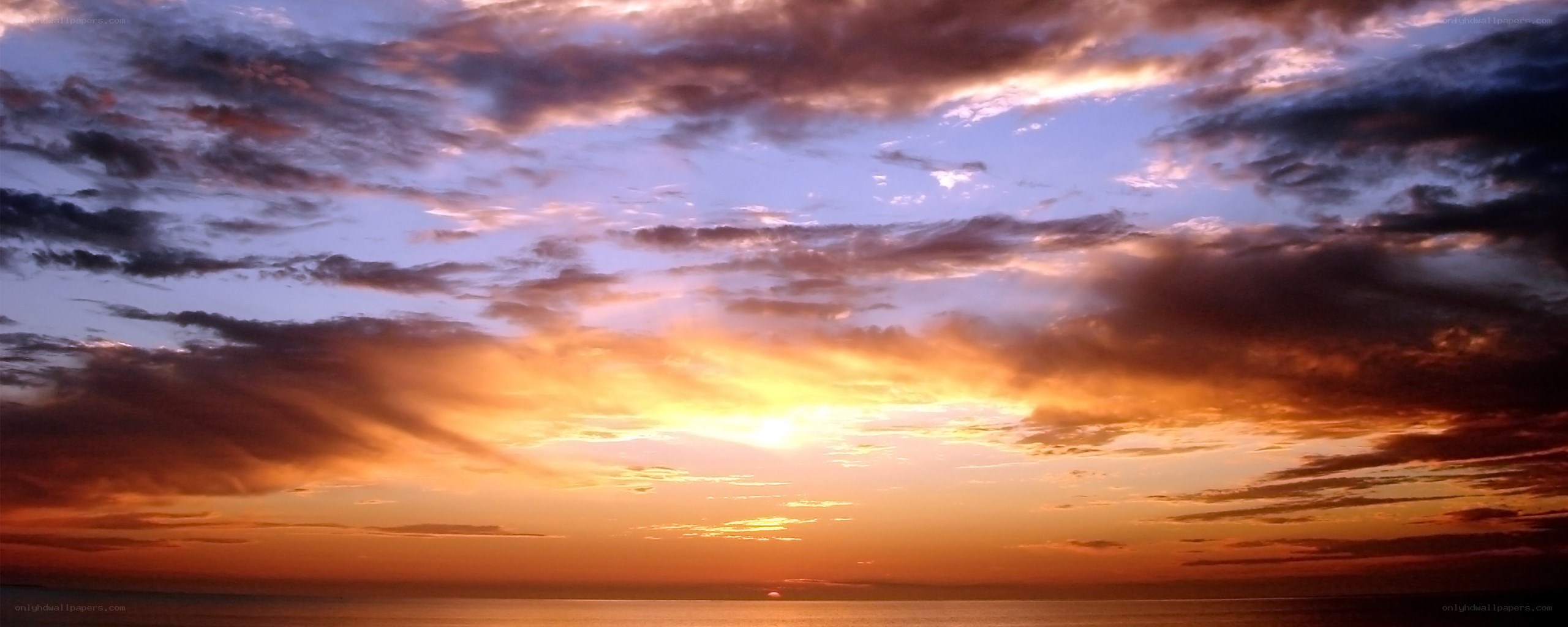 Sunset over the ocean