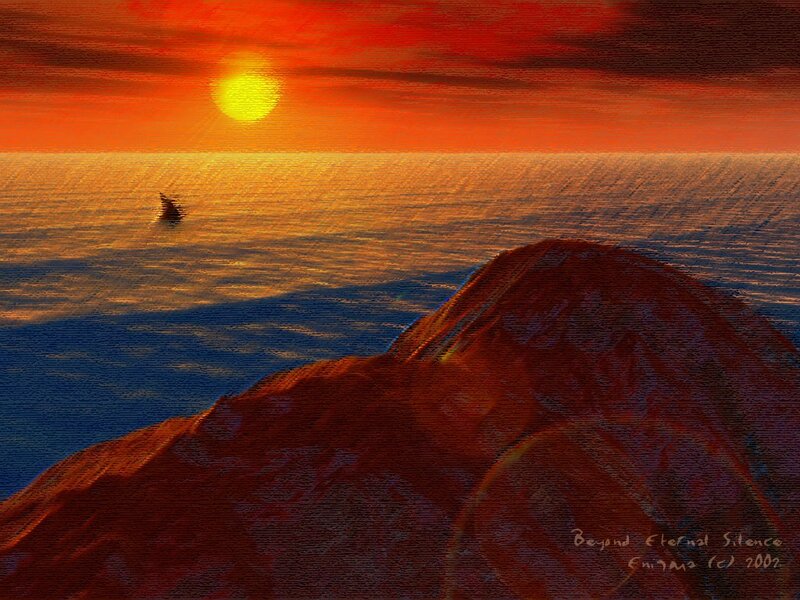 Sunset over the ocean
