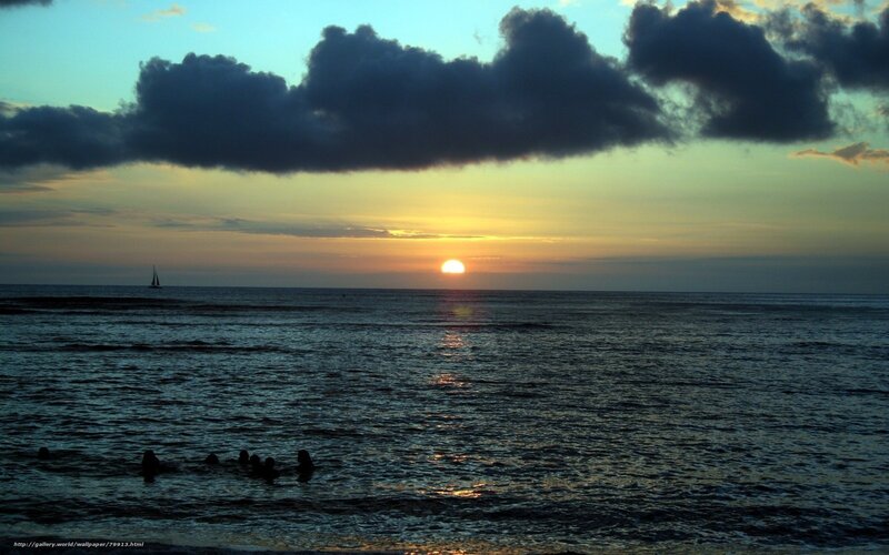 Sunset over the ocean