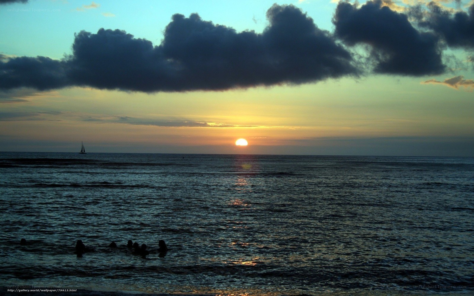 Sunset over the ocean