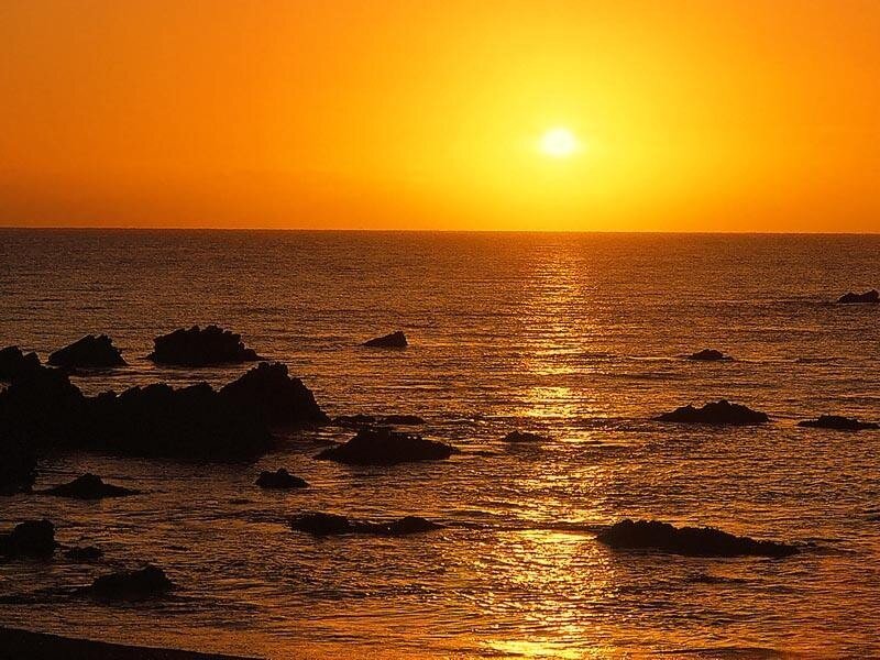 sunset over the ocean