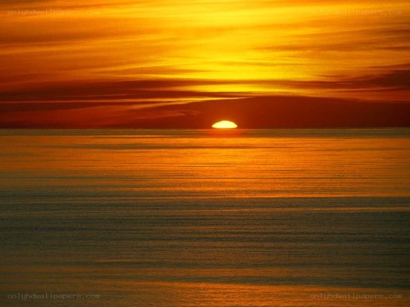 Sunset over the ocean