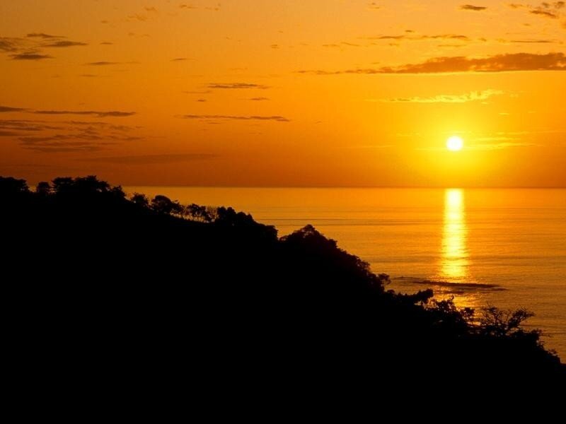 sunset over the ocean