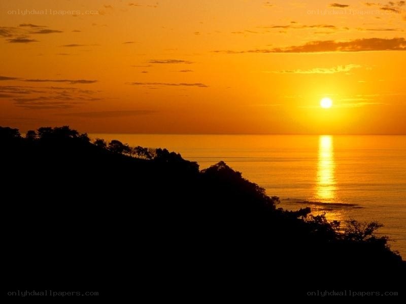 sunset over the ocean