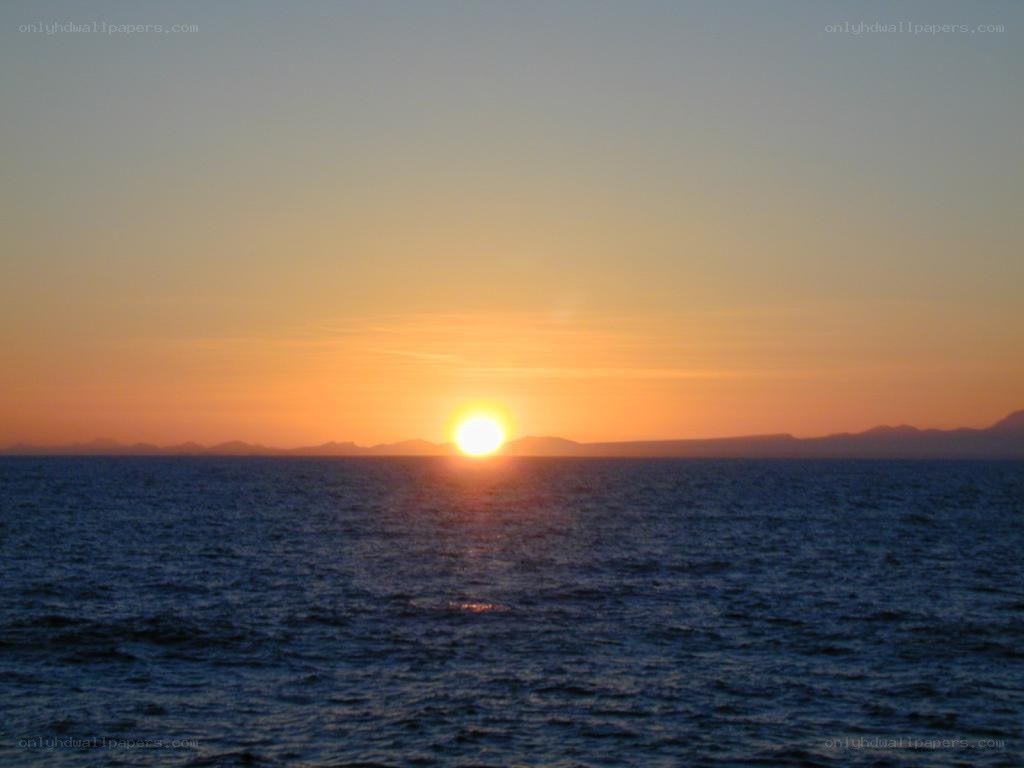 Sunset over the ocean