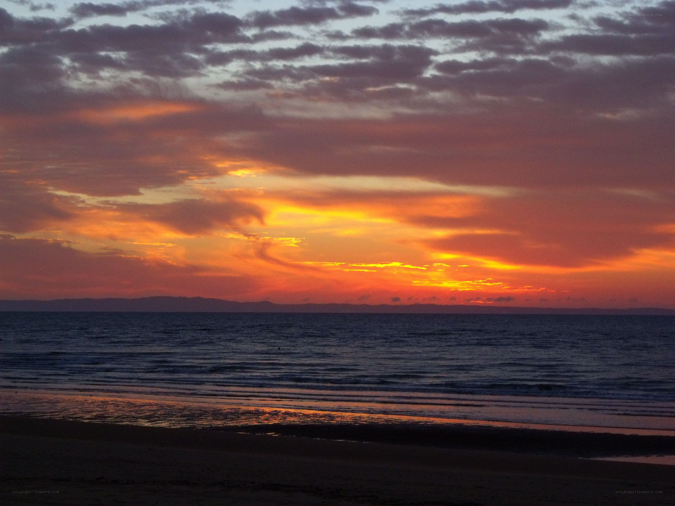 sunset over the ocean