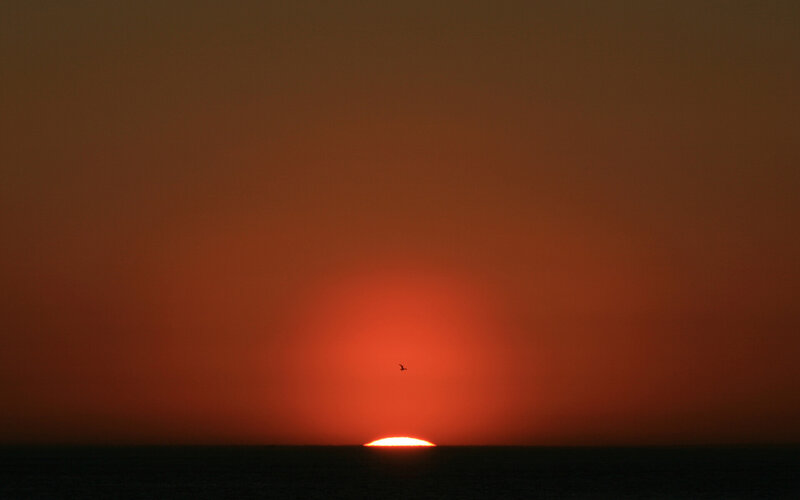 Sunset over the ocean