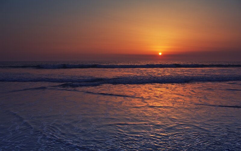 Sunset over the ocean