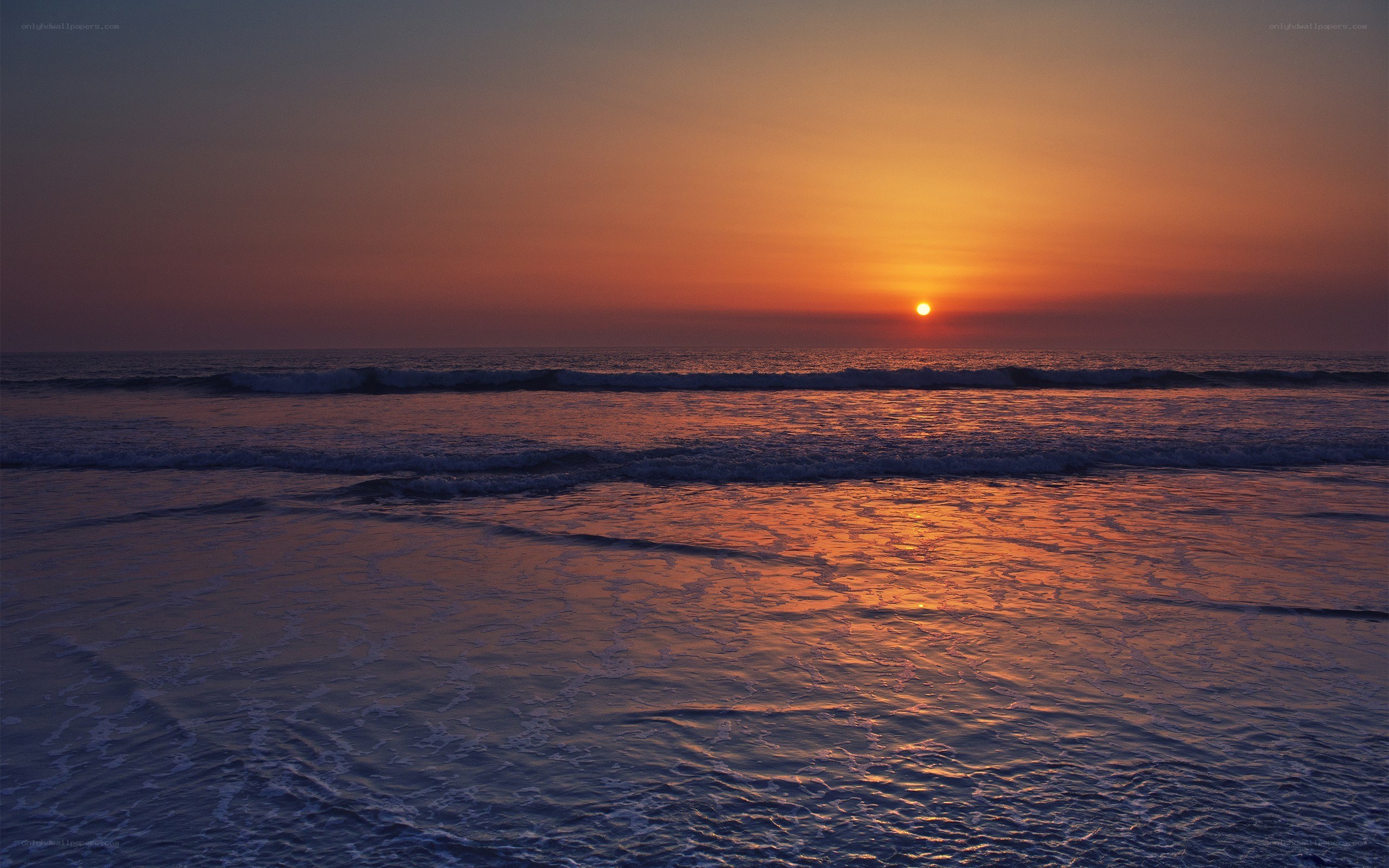 Sunset over the ocean