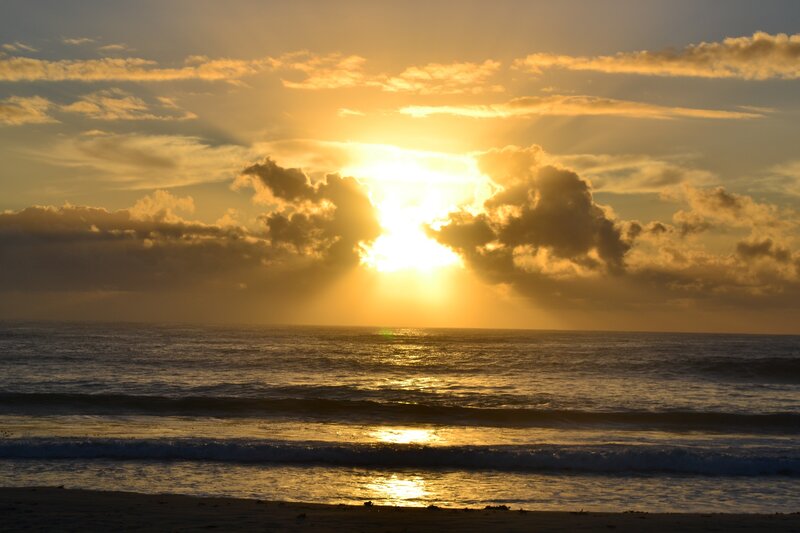 Sunset over the ocean
