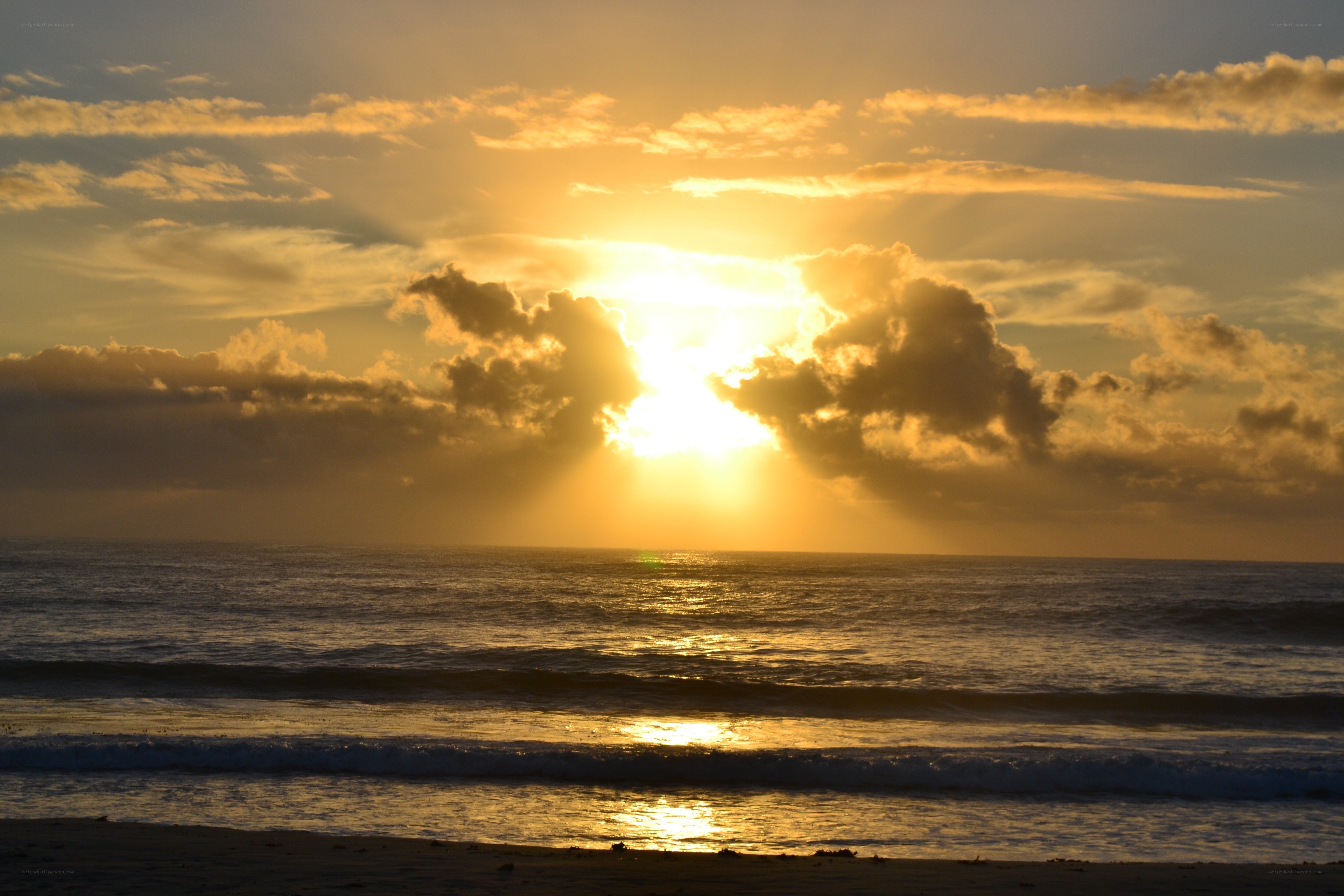 Sunset over the ocean