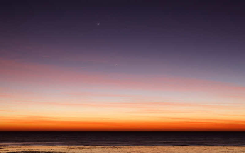 sunset over the ocean