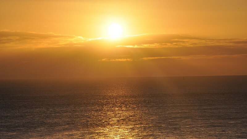 Sunset over the ocean