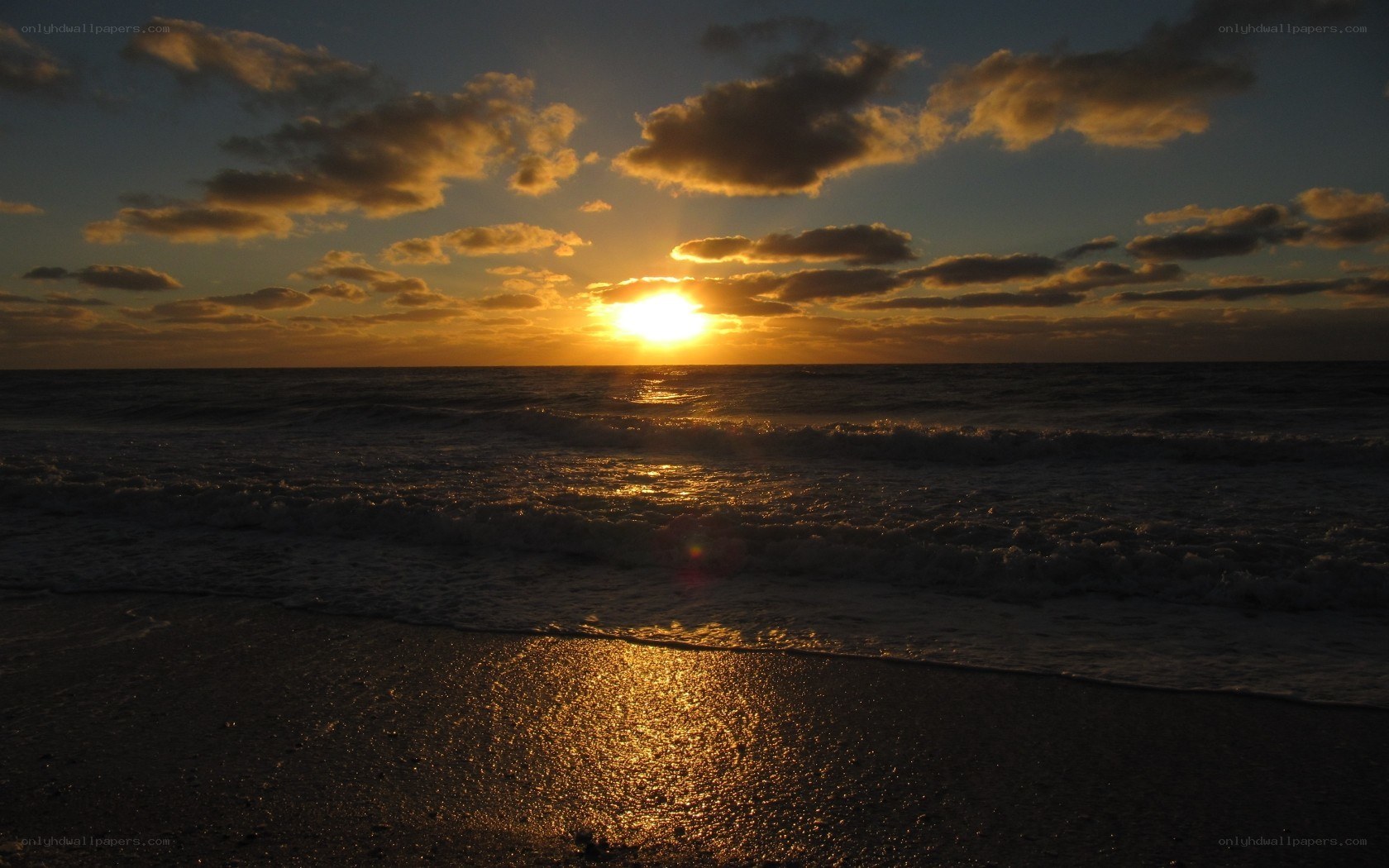 sunset over the ocean