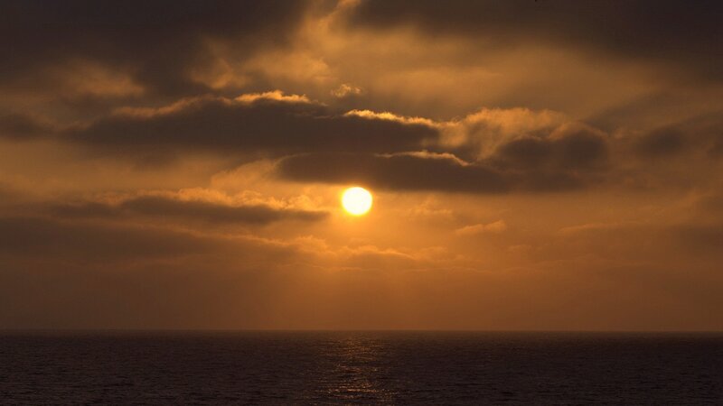 Sunset over the ocean