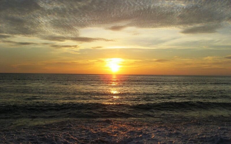 sunset over the ocean