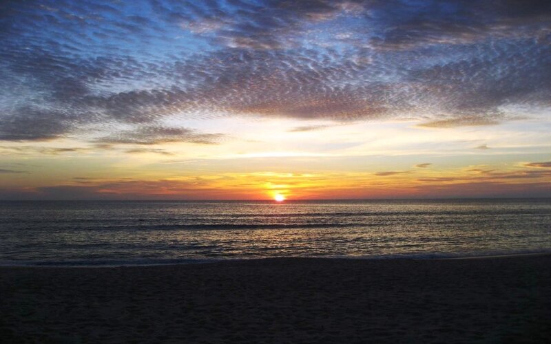 sunset over the ocean