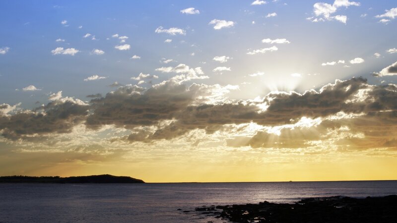 Sunset over the ocean