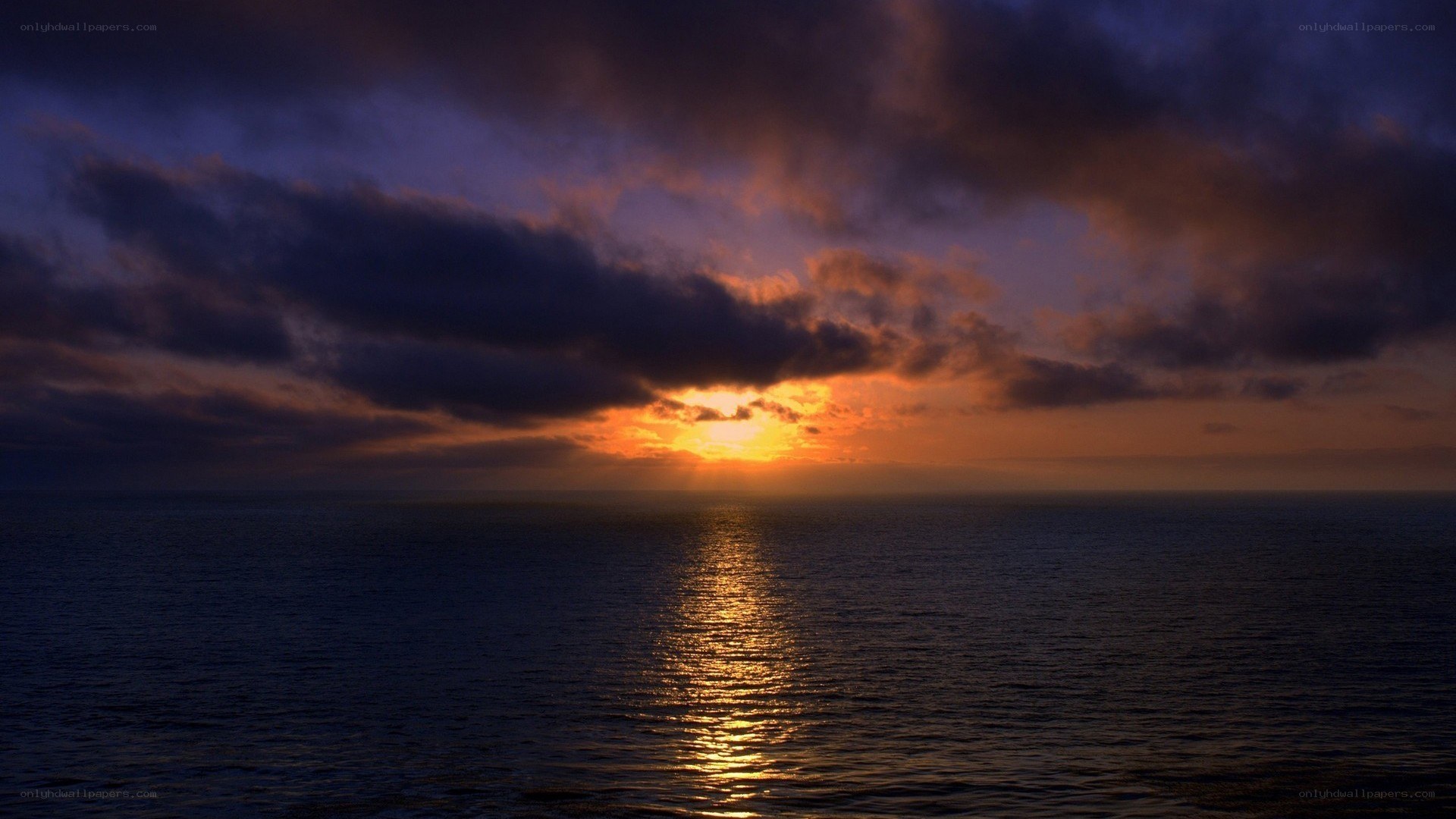 sunset over the ocean