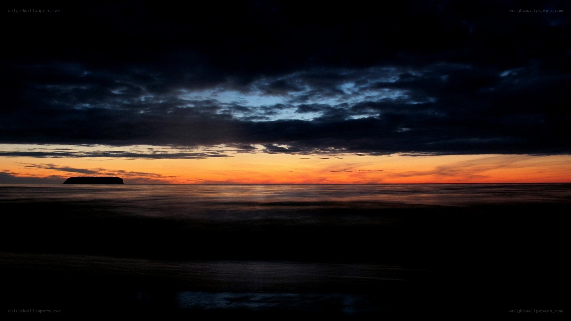 sunset over the ocean