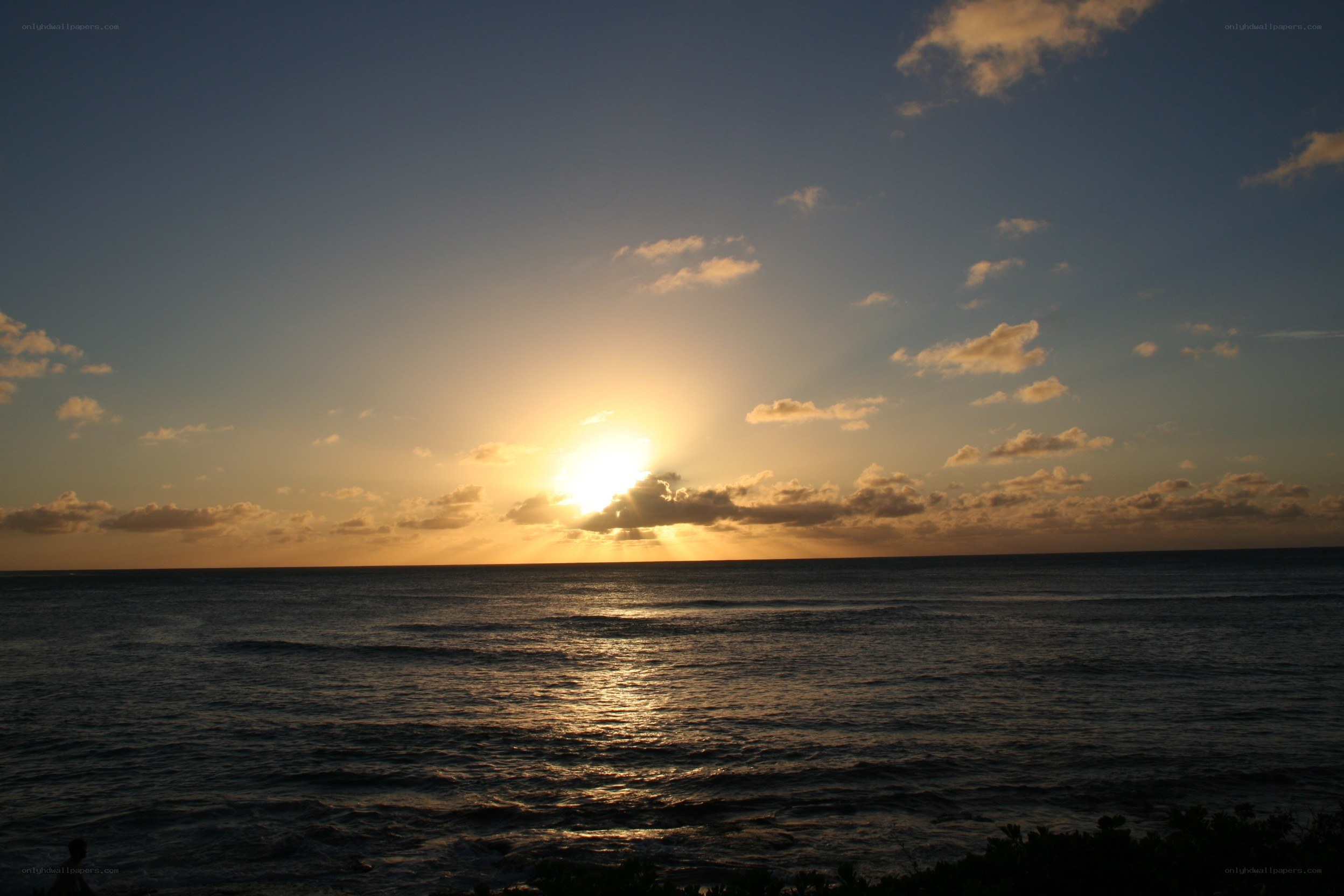 sunset over the ocean