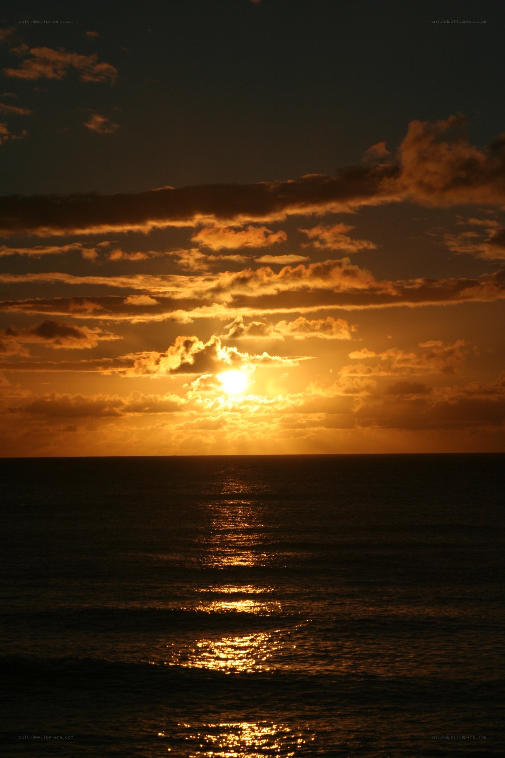 sunset over the ocean