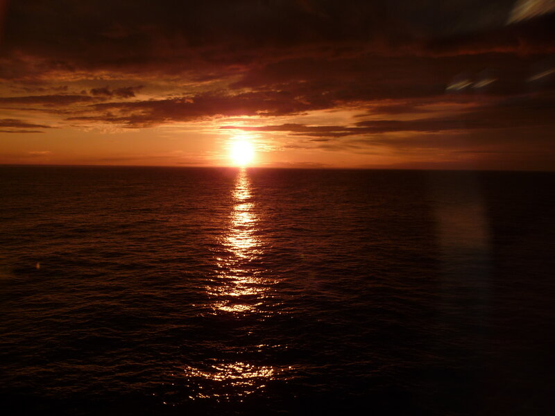Sunset over the ocean