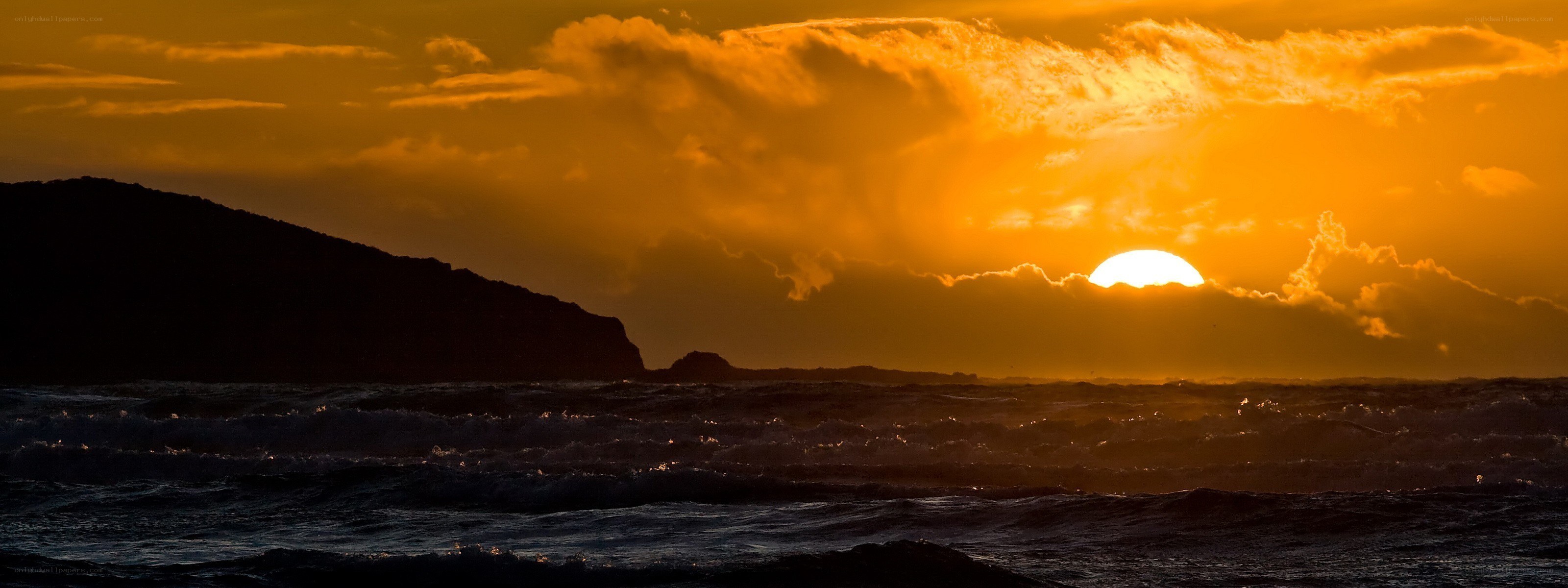 Sunset over the ocean