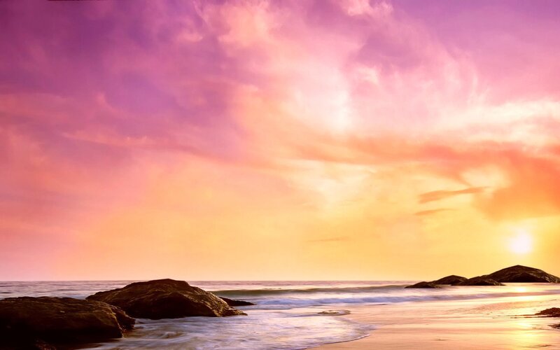 sunset over the ocean