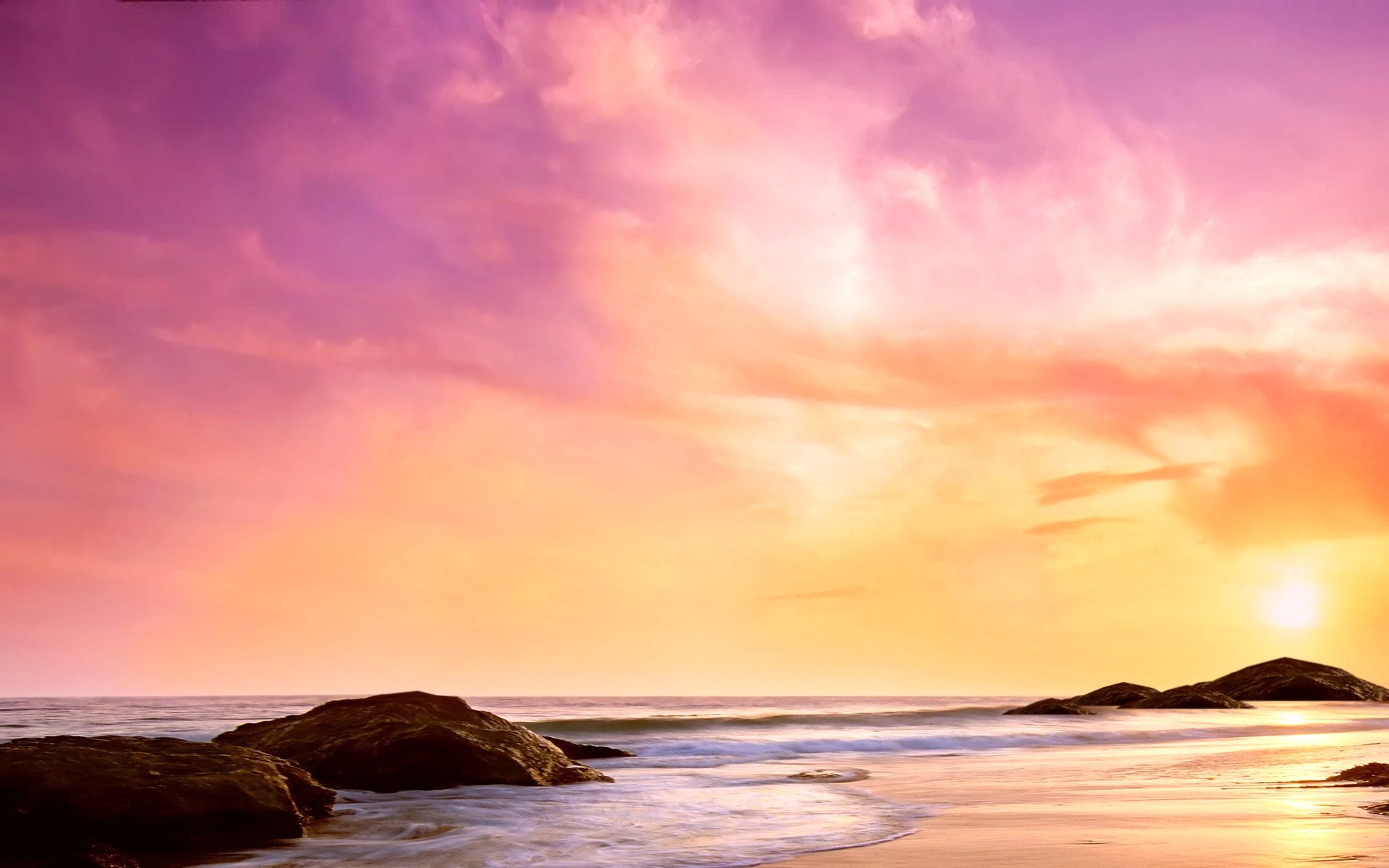 sunset over the ocean
