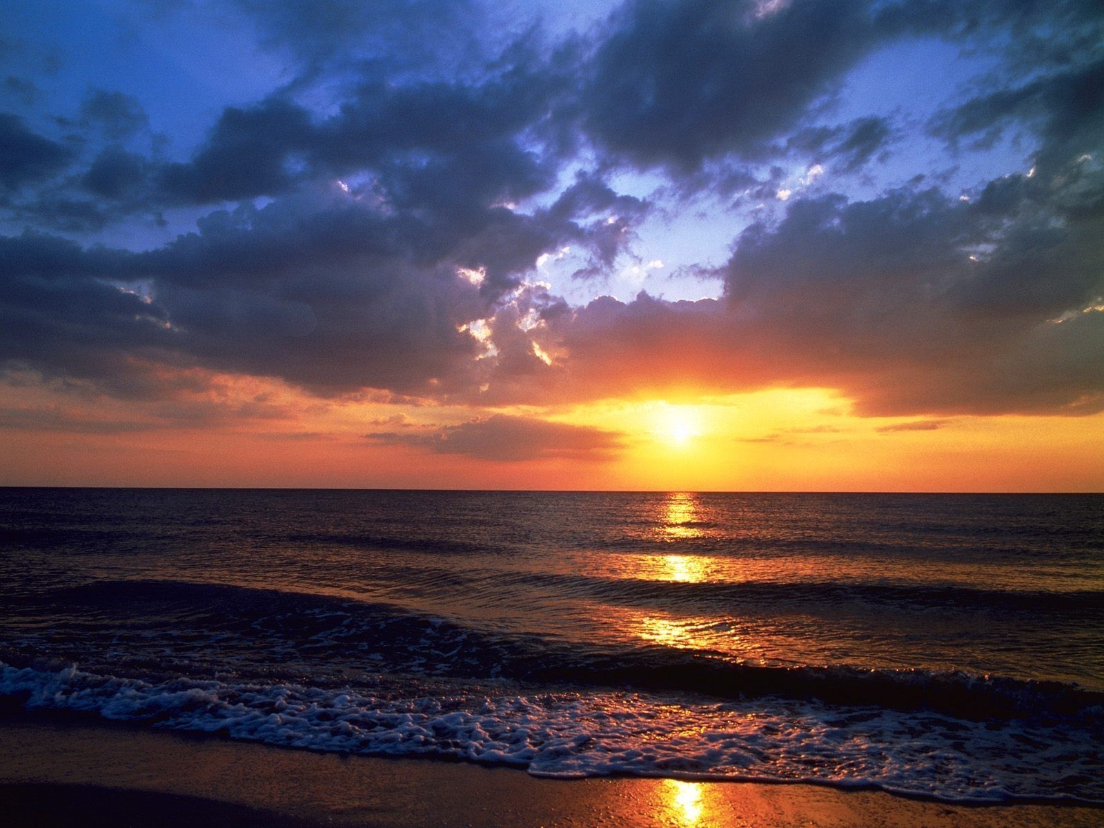 sunset over the ocean