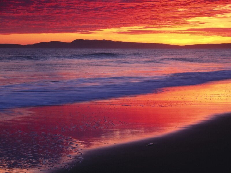 sunset over the ocean