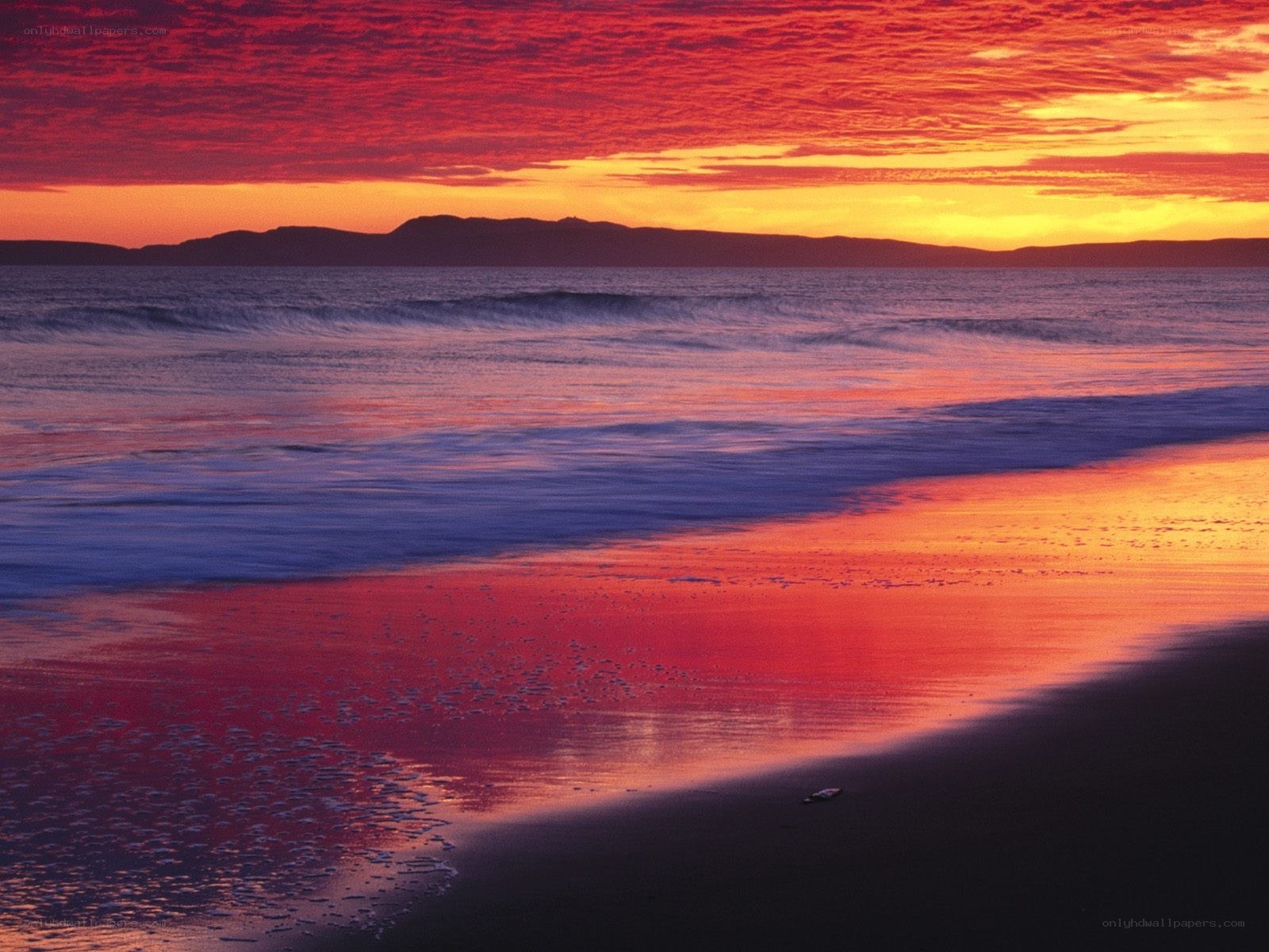 sunset over the ocean