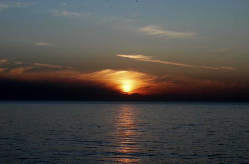Sunset over the ocean