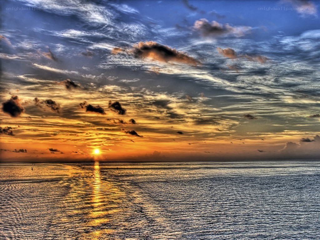 sunset over the ocean