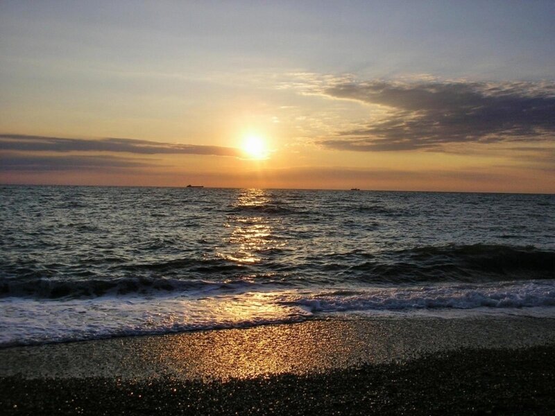 Sunset over the ocean