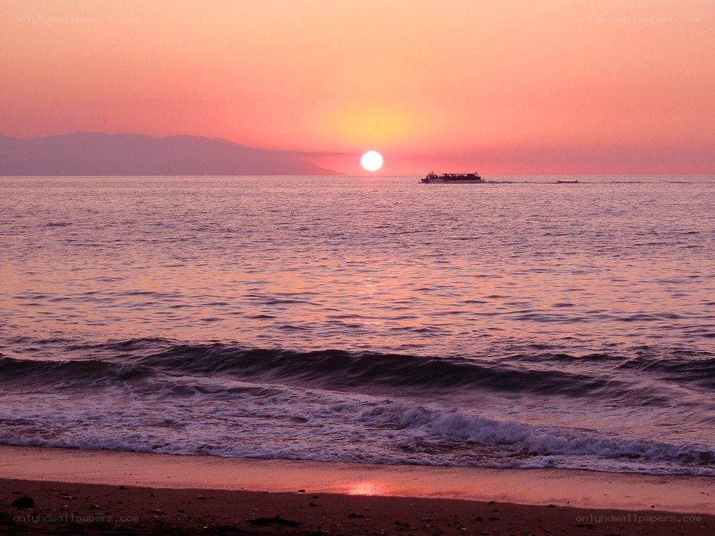 Sunset over the ocean