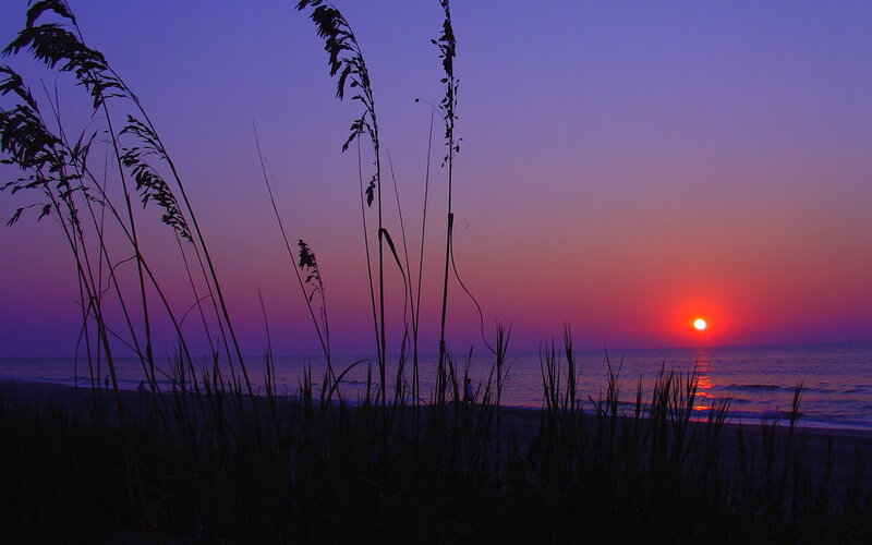 sunset over the ocean