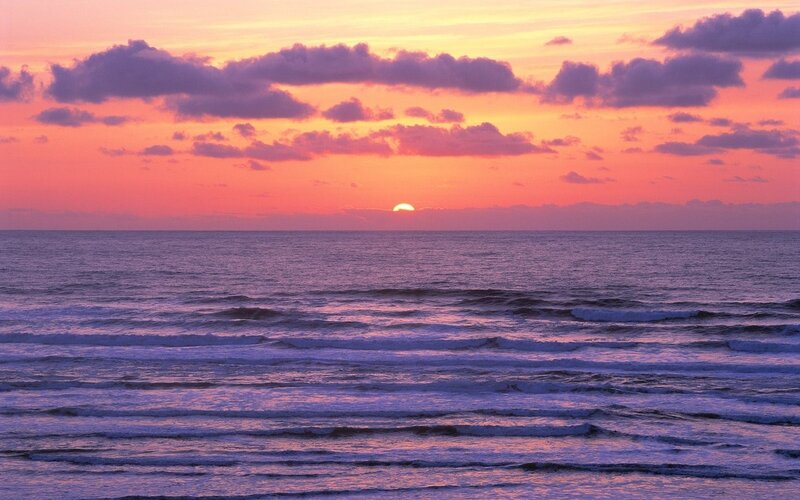sunset over the ocean