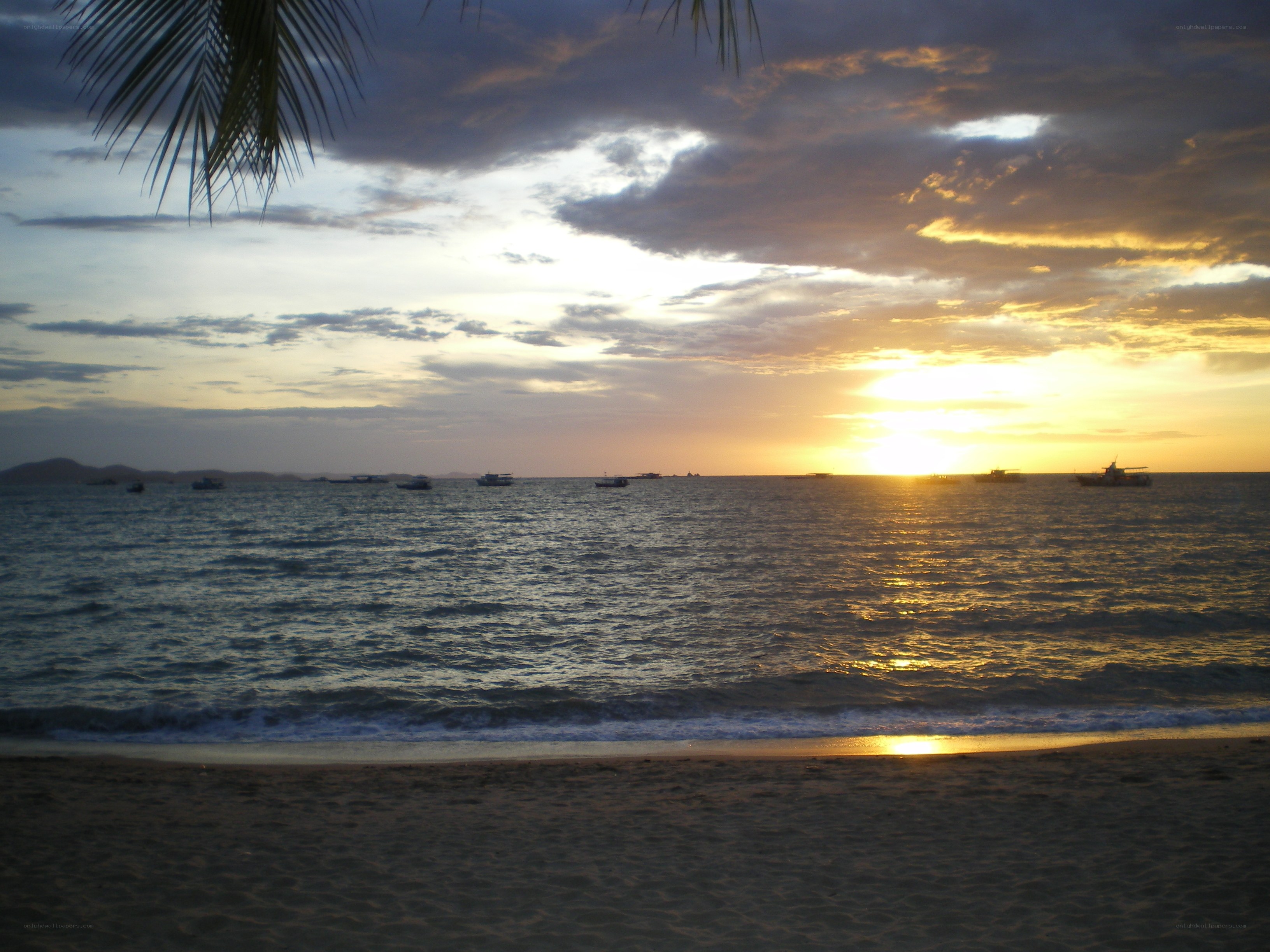 sunset over the ocean