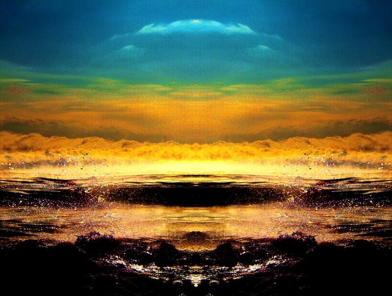 Sunset over the ocean