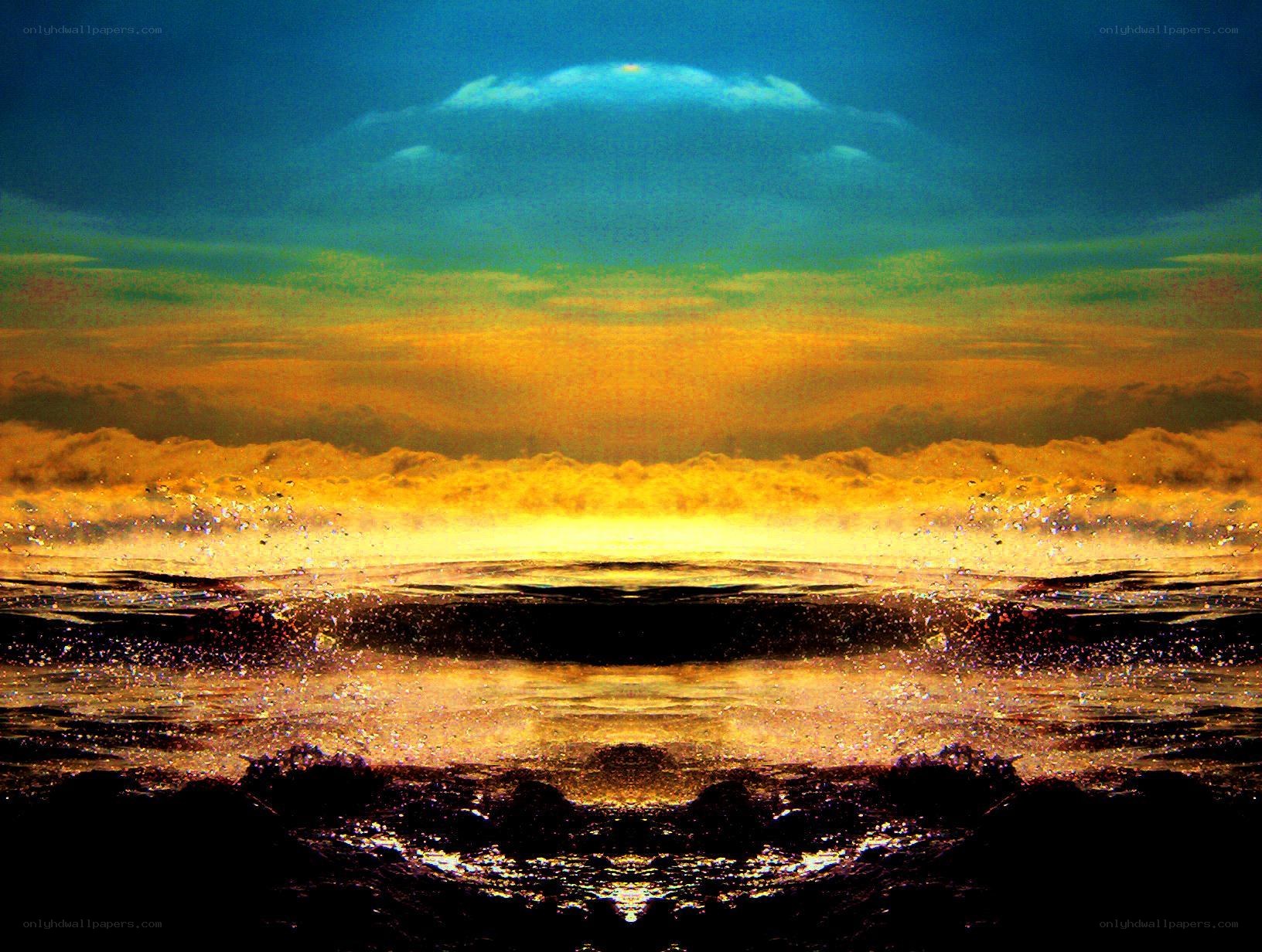 Sunset over the ocean