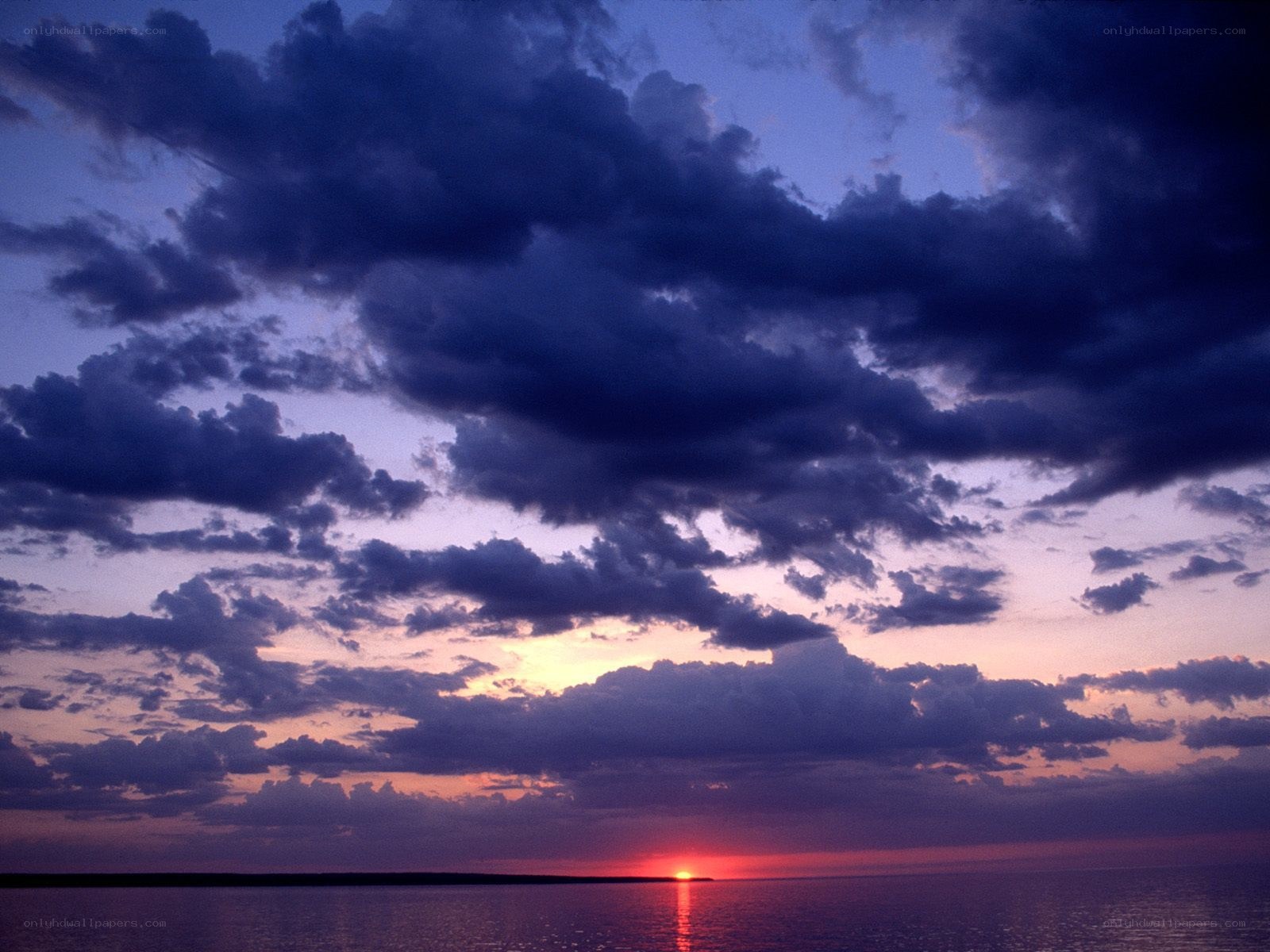 Sunset over the ocean