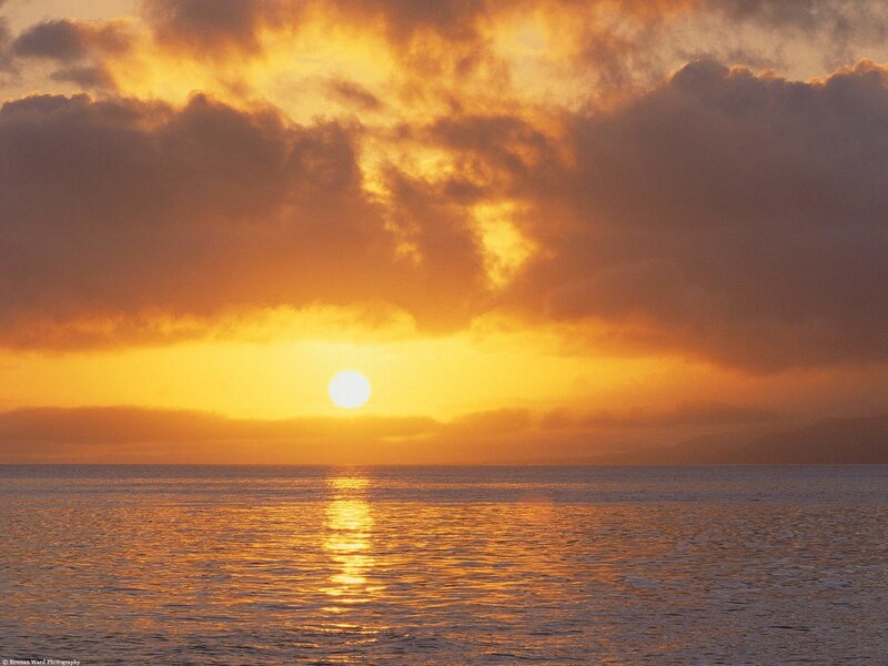 Sunset over the ocean