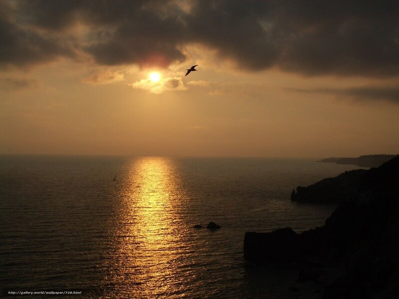 Sunset over the ocean