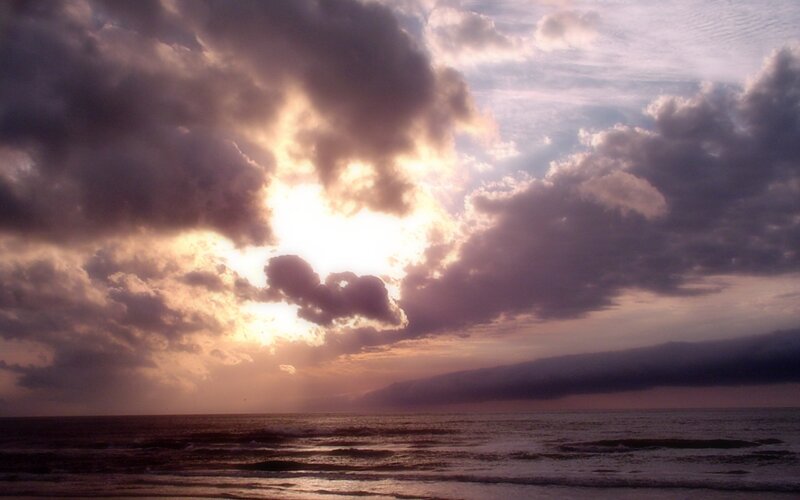Sunset over the ocean