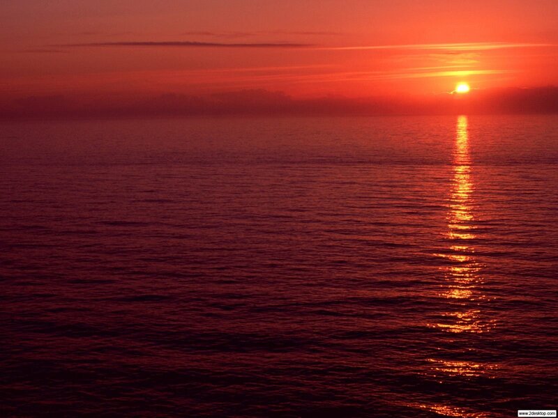 sunset over the ocean
