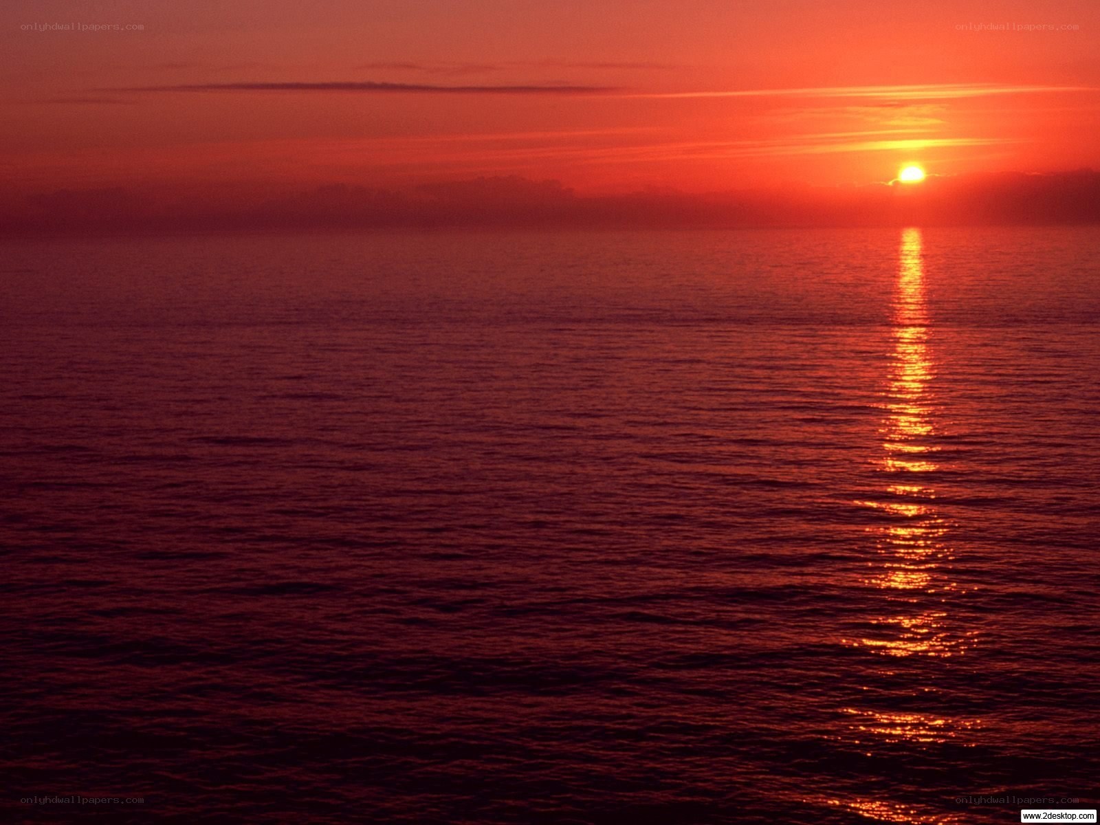 sunset over the ocean