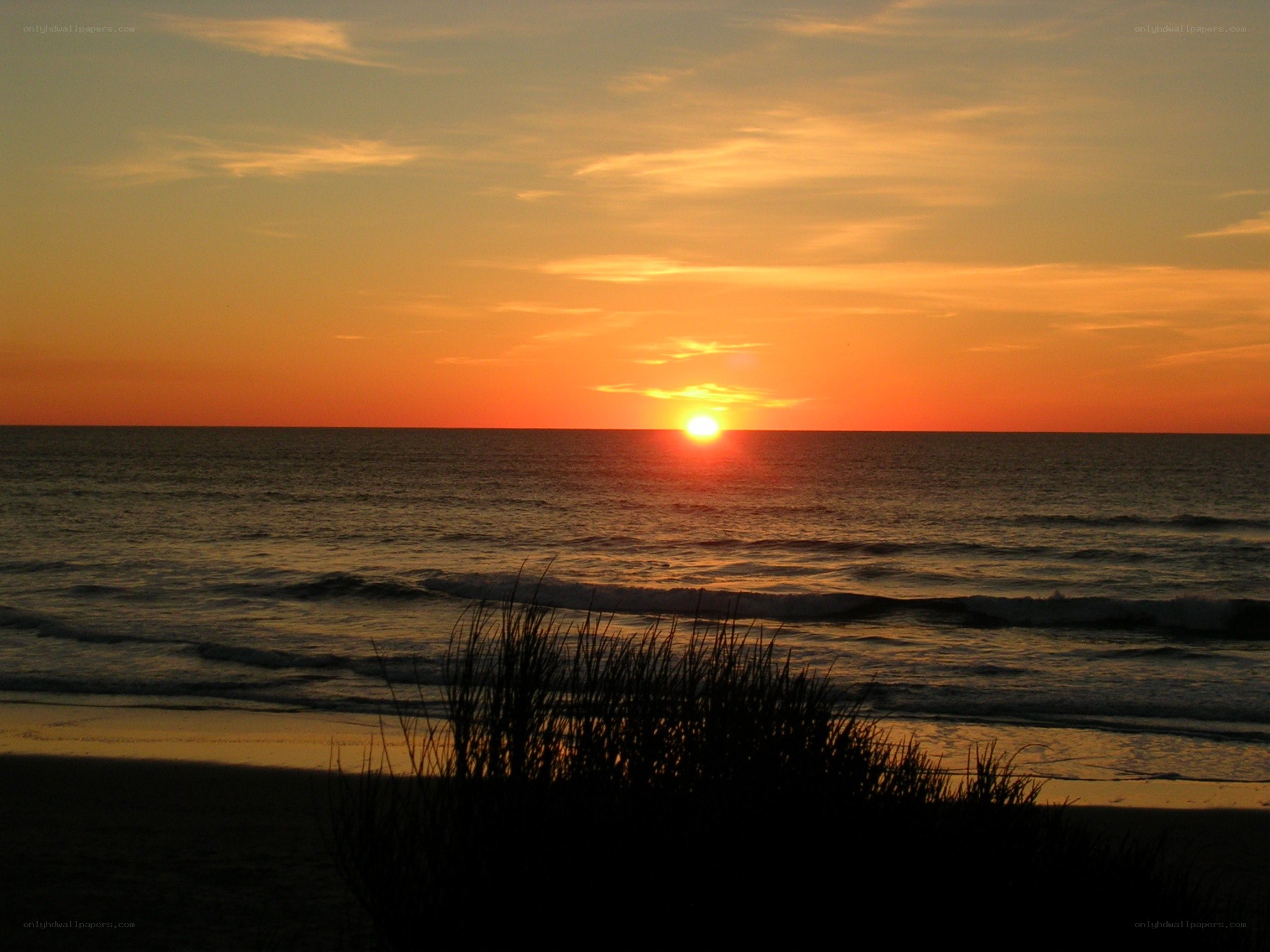 sunset over the ocean