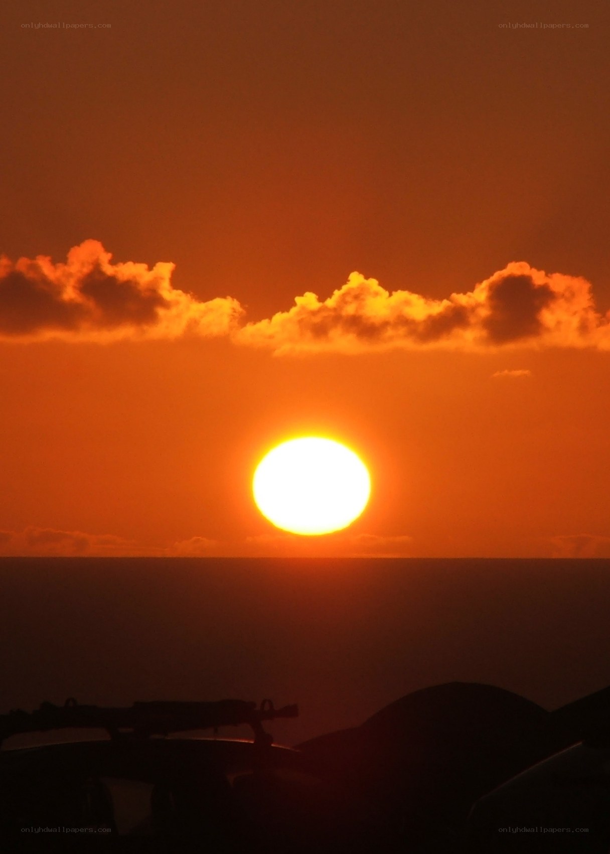 Sunset over the ocean